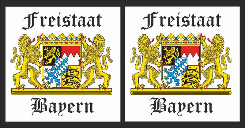 Freistaat Bayern 16 x 16 cm , 1 Satz Beleuchtung für Lkw, Transporter