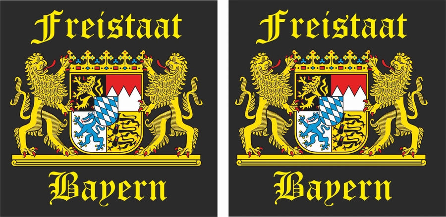 Freistaat Bayern 16 x 16 cm , 1 Satz Beleuchtung für Lkw, Transporter