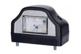 LAMPE BELEUCHTUNG KENNZEICHENTAFEL LED 97X62 SCHWARZ 12/24V, 25CM KABEL