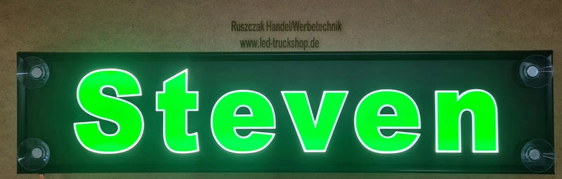NAMENSSCHILD für Lkw für Frontscheibe, LED 50 x 11 cm