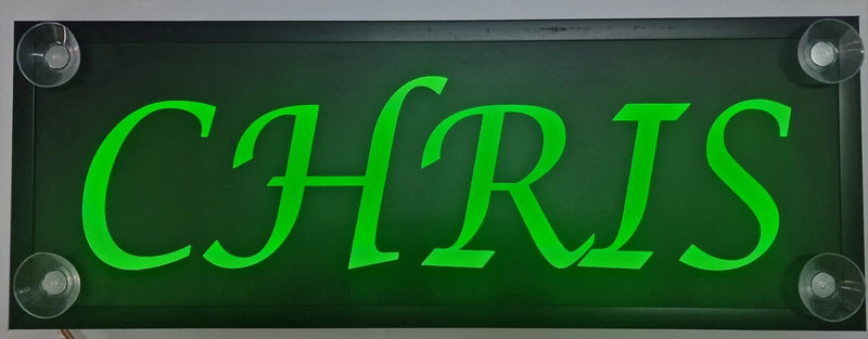 NAMENSSCHILD für Lkw für Frontscheibe, LED 50 x 11 cm