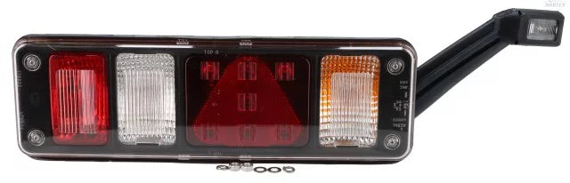 Rückleuchte rechts für Krone Hybrid 24V, 8 Funktionen / mit Positionsleuchte / Bremsleuchte, Positionsleuchte / LED-Positionsleuchte / P21W, PY21W, LED / EasyConn. Stecker. Scania, Krone, DAF, Feldblinder - Hella
