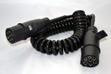 ELEKTROKABEL SPIRAL MIT KUNSTSTOFFSTECKER N. 4,5M 7-POLIG, OHNE STIFT (N)