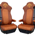 SITZBEZÜGE MB ACTROS 4/5 2011- (BEIFAHRERSITZ OHNE/GEFEDERT) KUNSTLEDER BRAUN/VELOURS BRAUN