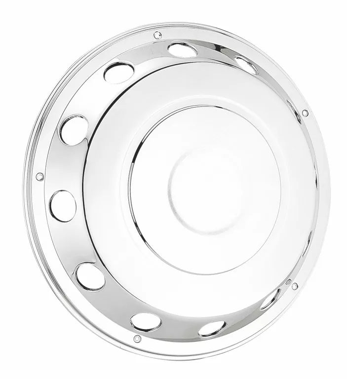 VORDER RADKAPPE KONVEX MIT LÖCHERN 22,5" EDELSTAHL