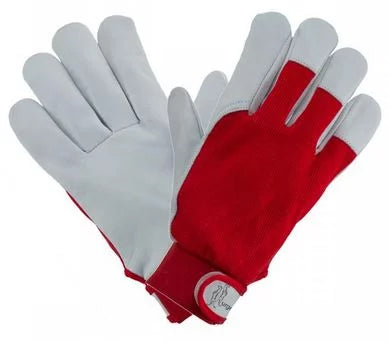 ARBEITSHANDSCHUHE ZIEGENLEDER 10" MIT KLETTVERSCHLUSS ROT