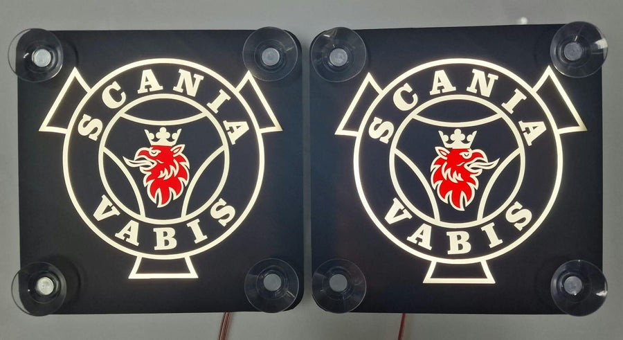 LED-Embleme für Windschutzscheibe 16 x 16 cm , Passt für Scania