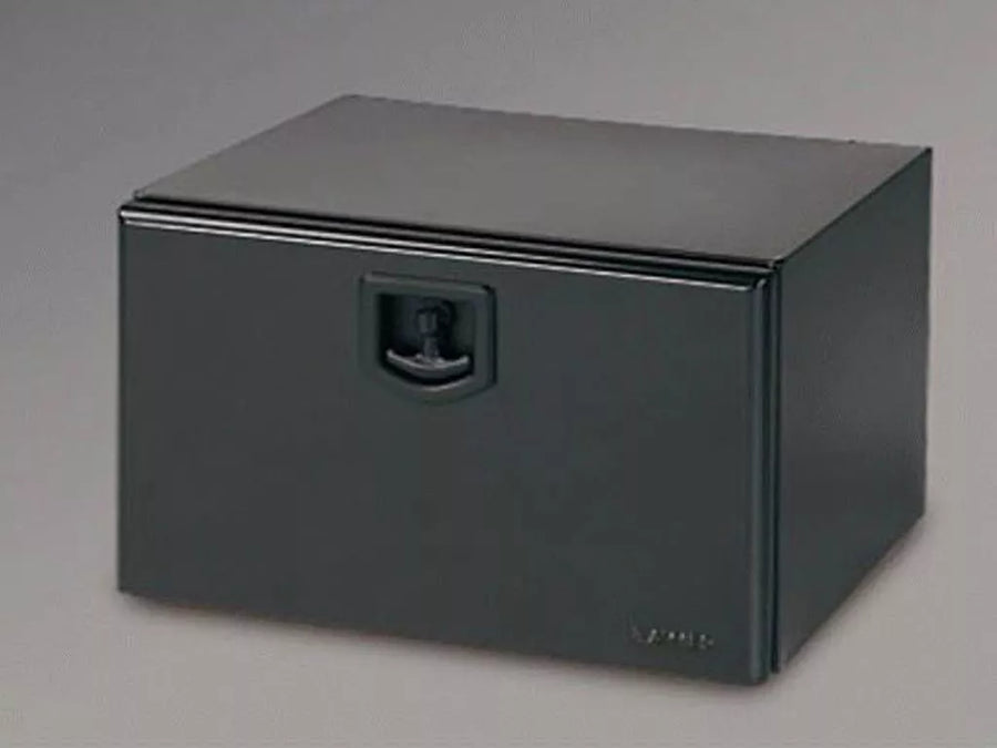 Verzinkter Werkzeugkasten, schwarz, 600 x 4, L 600 mm, H 400 mm, T 470 mm, Stahl 1,0/1,2 mm – BAWER