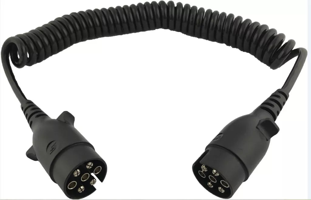 Elektro Wendel Anhänger Kabel Auflieger Kabel  4,0 MB 12 V/7-PIN MIT KUNSTSTOFFSTECKER