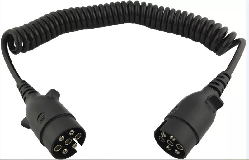 Elektro Wendel Anhänger Kabel Auflieger Kabel  4,0 MB 12 V/7-PIN MIT KUNSTSTOFFSTECKER