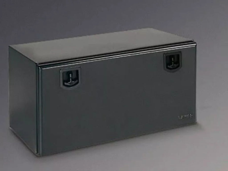 Verzinkter Werkzeugkasten, schwarz, 960 x 5 mm, Länge 960 mm, Höhe 500 mm, Tiefe 470 mm - BAWER