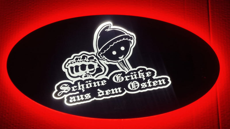 3D Schwarze Spiegel, Led Rückwandschild 60 x 30 cm (SG 01 )