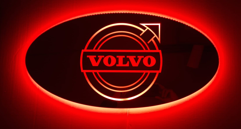 Rückwanschild, Spiegel , Beleuchtung 60 x 30 cm für Lkw Passt für Volvo
