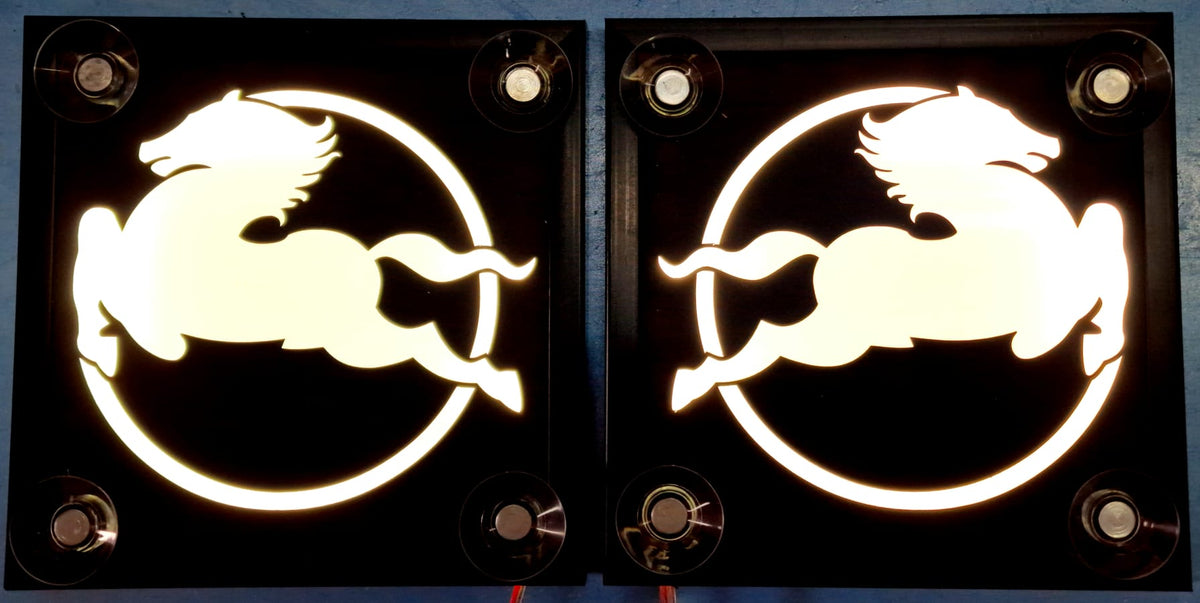 LED-Embleme für Windschutzscheibe 16x 16 cm , Passt für Iveco