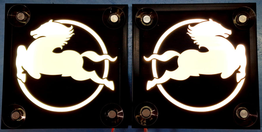 LED-Embleme für Windschutzscheibe 16x 16 cm , Passt für Iveco