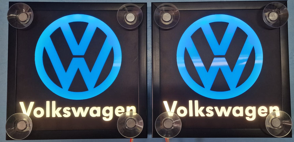 LED - Embleme für Windschutzscheibe 16 x 16 cm , Passt für Transporter VW