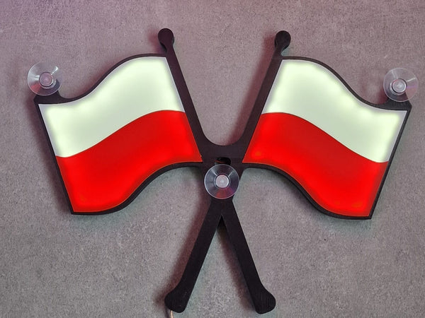 Polnische Flagge für die Windschutzscheibe – ideal für LKW und Transporter