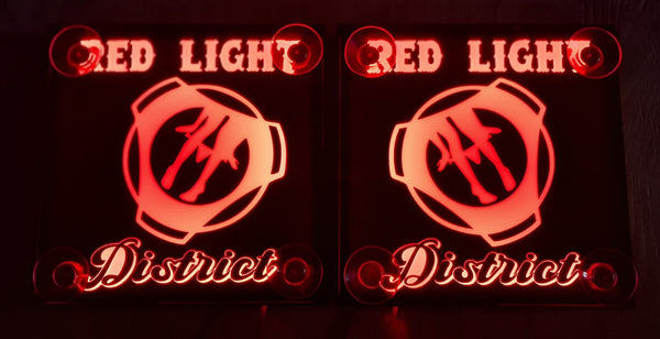 Kleine Schilder für die Windschutzscheibe 16 x 16cm – ideal für Lkw und Transportfahrzeuge. Red Light