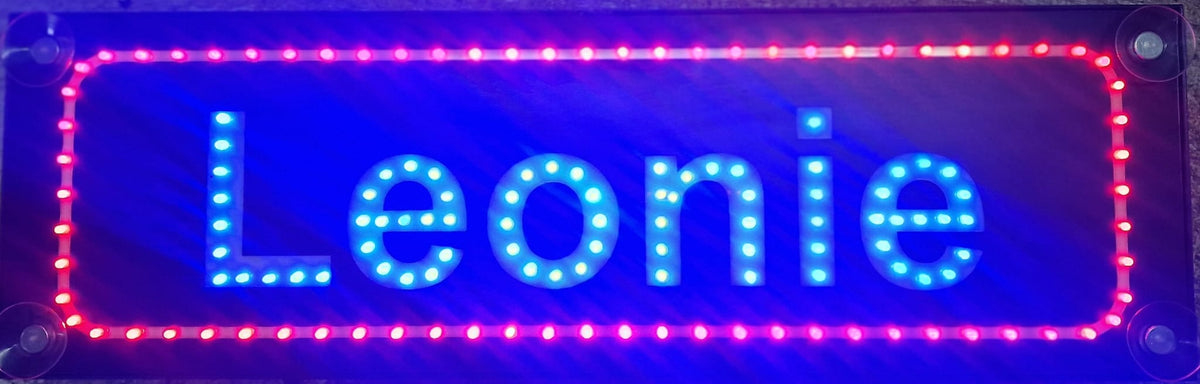 LED-Namensschild für die Windschutzscheibe Ihres LKW 48 x 15 cm (020)