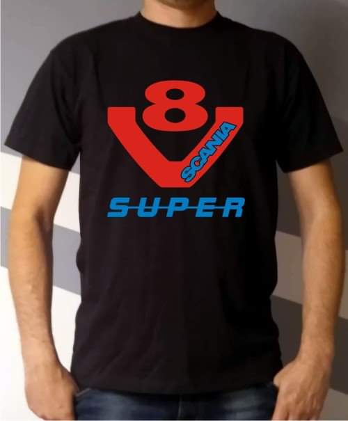 T-Shirt aus Baumwolle mit V8 Super Logo, S - 6XL