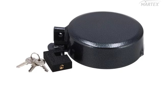 Tankdeckel-Sicherung FI80 mit Vollabdeckung und Schloss für alle LKW